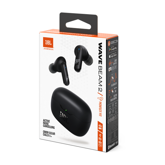 JBL Wave Beam 2 - Black - True Wireless Noise Cancelling Earbuds - Detailshot 15